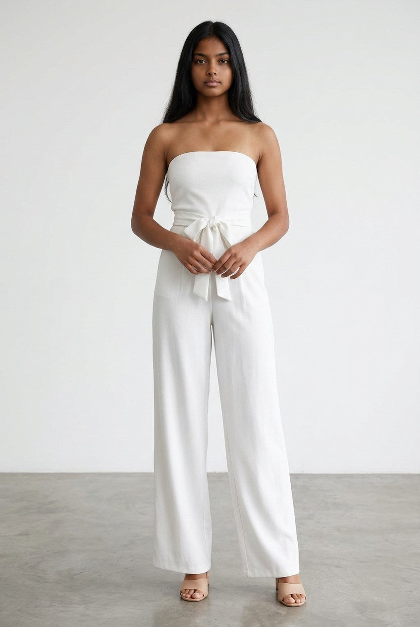 Women's Chic Strapless Jumpsuit | Flattering Wide-Leg Design 6